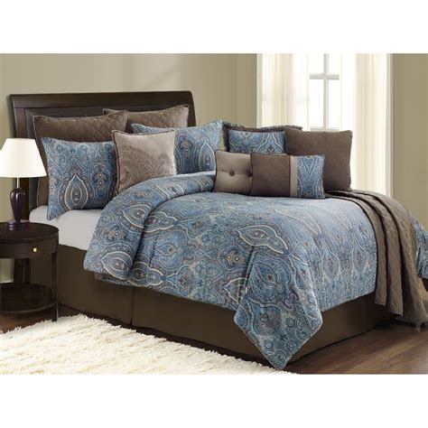 Buy Blue And Tan Bedding